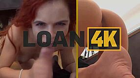 Sirena Milano gives perfect blowjob in office interview for loan