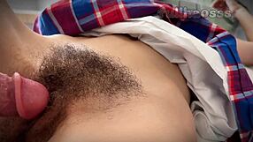 Stepdad Risks All for Stepdaughter's Hairy Dripping Pussy