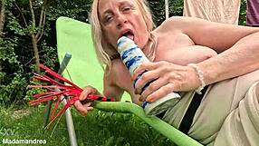 Mega Dildo Stretches Prolapse Pussy