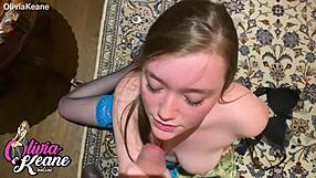 Guy gave his 18 y.o. GF a facial after a short fuck
