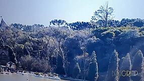 Tourist hooks up with pretty Larissa for natural fun.