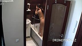 Cute teen aurora spied in shower