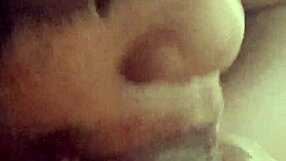 Jill wettmout gives sloppy blowjob close up on big black cock