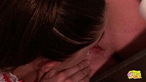 Student with big ass gets fucked through purple panties