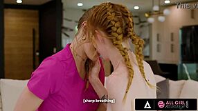 Two Hot Lesbian Redheads Get Wet Pussies Licked in All Girl Massage.