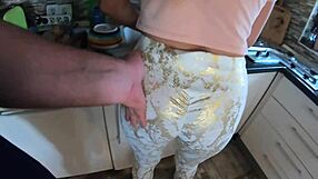 milfycalla's stepmom cheats, swallowing cum in stockings during roleplay.