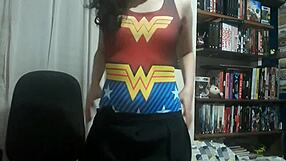 Latina amateur shows big tits ass during masturbation