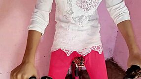 Village girl fucked while cycling by her friend in rural area