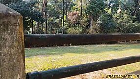 Curvy Blonde Ela Calls Friend To Lose Virginity In Woods!