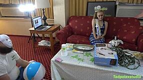 i watch luna lips in a group scene with many guys