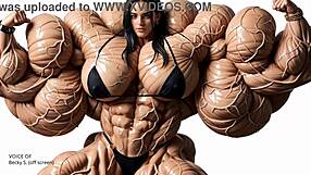 How Big Can She Get? Pump Factory Brings Massive Muscle Growth to Subject Natasha.