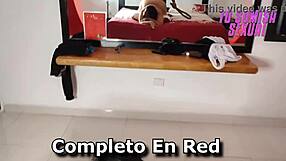 First stepdaughter receives strong lashes with belt for being a whore