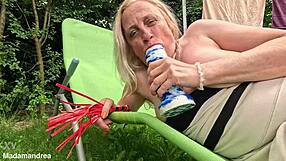 Mega Dildo Stretches Prolapse Pussy