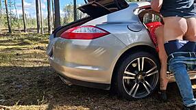 i got caught banging a hot milf in the forest yesterday.