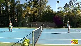 Holy Cow, Swimming In The Pool Got Two Lesbian Friends So Hot They Banged Hard Outdoors!