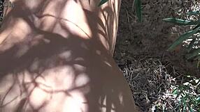 amateur milf pissing and fucking in public, getting creampied outdoors