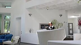 Beauty Brunette Girl Masturbates Her Shaved Pussy With Fingering And Anal Play