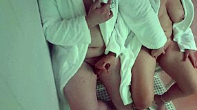 Slutty Wife Bends Over for Stranger in Sauna