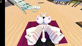 Proto Snow Comp. big tits and ass in snow.