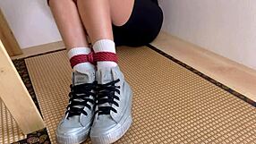 The guy tied up the girlfriend and humiliated her