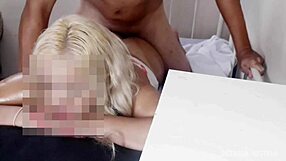 Blonde Wife Fucked in Massage Parlor