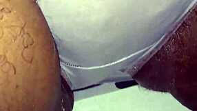 Ebony Babe Rubbing Her Creamy Wet Pussy