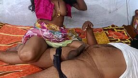 Romantic homemade intimate moments of Indian couples