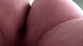 i see her bent over in doggystyle from below, close-up on her pussy and cock
