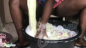 Doing laundry is a chore that many housewives face over the weekend