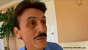 Wife humiliates husband by sharing him in femdom cuckold POV