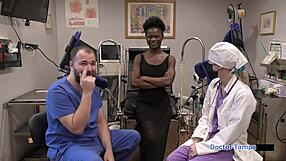 Dr. Tampa Conducts Rina Arem’s First Gyno Exam With Gloved Spreading