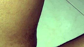 Ebony Babe Rubbing Her Creamy Wet Pussy