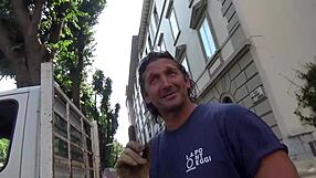 Slutty Italian Wife Blows Group And Swallows Cum.