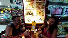 ebony carioca seduces playboy outdoors