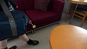 innocent-faced big tits jk having erotic sex in uniform after cat cafe date