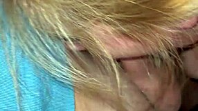 that blonde's deepthroating dick so sloppy in the public woods