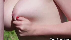 Feisty Sex Kitten Sucking Jizm in Blowbang Bukkake Facial Cumshot