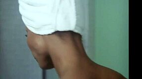 i'm undressing this sexy ebony girl in the shower, bathing her nude body all wrong