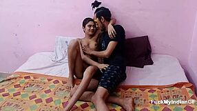 Skinny indian sucks a huge dick before hard pussy drilling