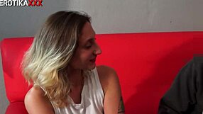 Sadira's hotwife gang bang features gagging on big cocks in lively group scene