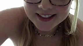 cute nerdy pawg with pigtails masturbates to orgasm using vibrating dildo, used panties for sale