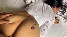 My stepsister sneaks into my room for a taboo fuck and begs for my cum on her face.