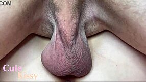 amazing creampie drips from her wet pussy close up!