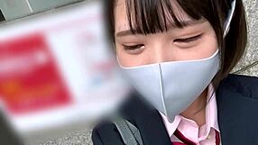 innocent-faced big tits jk having erotic sex in uniform after cat cafe date