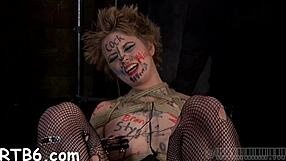 Dominating a leather pet in hardcore control game