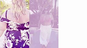 Plump woman in leopard bikini enjoys hawaiian solo body worship