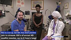 Dr. Tampa izvede Rina Arem prvi ginekološki pregled z rokavicami in razpre