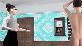 british caning animation in garage