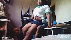 tahiru, my neighbor, finally gets to taste my pussy today