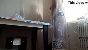 I Caught Stepmom Masturbating Behind Curtain!